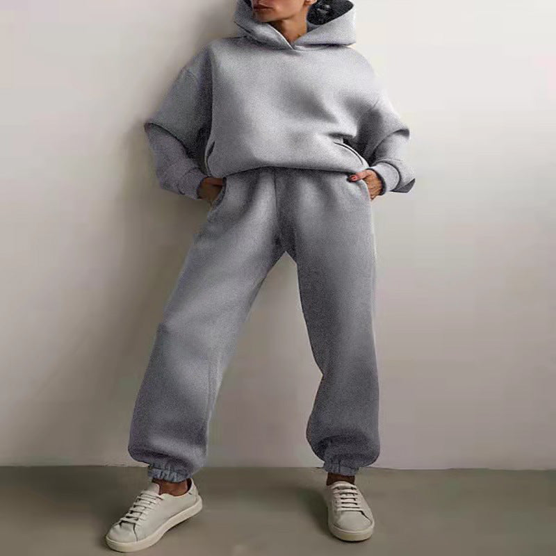 Women's Casual Two-Piece Hooded Tracksuit Set
