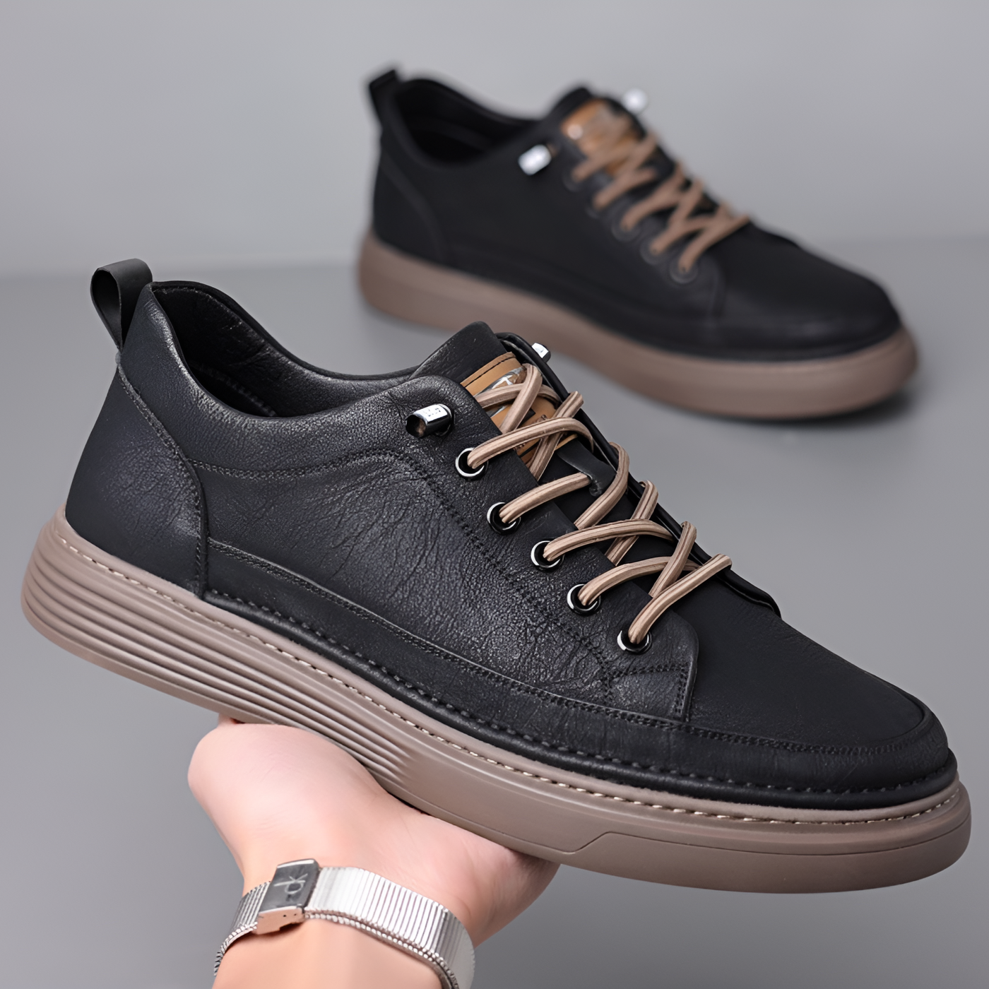 Flaireve - Men's Casual Leather Sneakers