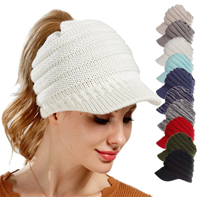 Women's Soft Knit Ponytail Beanie