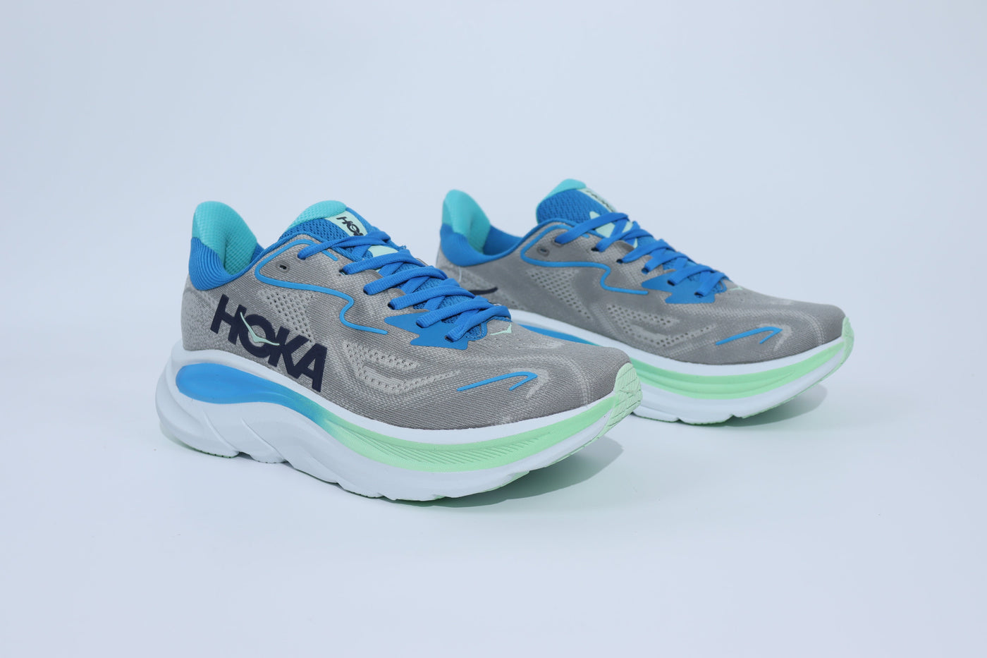 Clifton 10 - HK Unisex Sneakers - Grey Mint