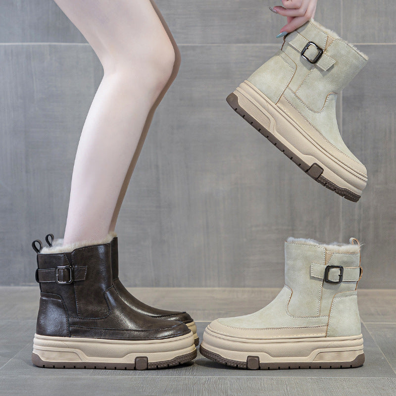 Warm Velvet Short Boots