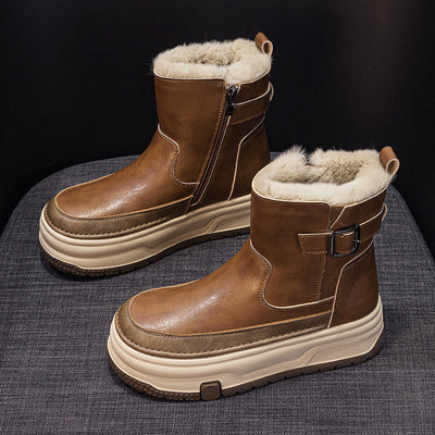 Warm Velvet Short Boots